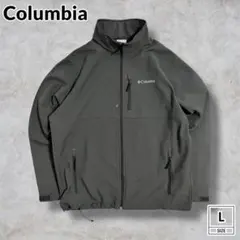 【古着】Columbiaコロンビアソフトシェルジャケット 刺繍ロゴドローコードL