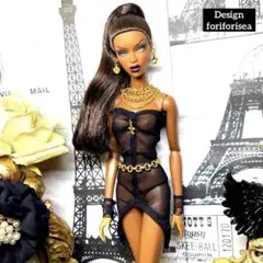 GOLD★BLACK sexy naked dress★accessory