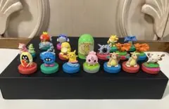 ポケモン　スタンプ　はんこ　レア　ププリン　波乗りピカチュウ　カイリュウ　18個