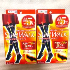 スリムウォーク美脚あったか温ツボタイツ S~Mサイズ 80デニール 2足セット