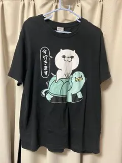 YOSISTAMP 猫とカメ Tシャツ LL