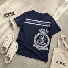 ギャバジンケーティー 半袖Tシャツ マリン ロゴ刺繍 デザイン パイル ラメ Mのサムネイル