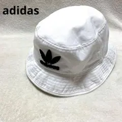 【adidas 】白 バケットハット OSFM 立体刺繍