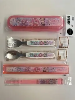 名探偵プリキュア　フォーク　箸　スプーンカトラリー　ケース　ピンク　お弁当箱