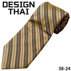 DESIGN THAI　ネクタイ　ストライプ　シルク　タイ製　PURE SILK