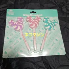 ディズニー ボールペン3本セット 新品 シュガーラッシュヴァネロペ パルパルーザ