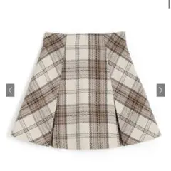 A*s様 GRL インパン裏地付きチェック柄プリーツスカート tu963
