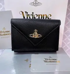Vivienne Westwo 3つ折り財布 ブラック
