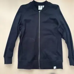 adidas ブラック ジップアップ ジャケット
