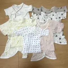 ベビー肌着8点セット売り　コンビ肌着短肌着長肌着　プティマイン