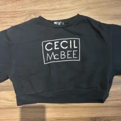 CECIL McBEE ブラック トレーナー 140