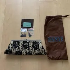 SANTI サンティ　レースビーズ　クラッチバッグ