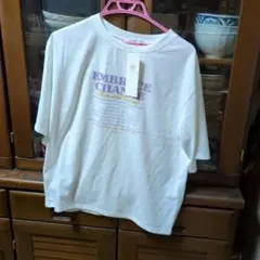 新品未使用 ロゴプリント 半袖Tシャツ ホワイトサマンサモスモス フリ-サイズ