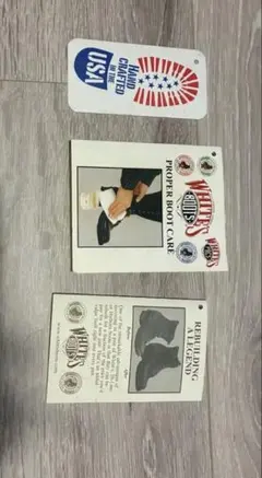 White's boots カード　付属品　ギャランティー