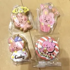 BT21 COOKY キーホルダー　缶バッジ　まとめ売り　クッキーチャーム