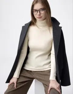 Sサイズ＊試着のみ＊GU＊リブタートルネックセーター