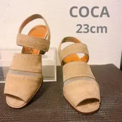 coca サンダル 23cm　ベージュ　透け感 厚底のサムネイル