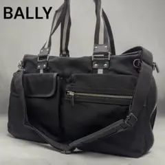 BALLY バリー　2way ビジネスバッグ　トートバッグ　ストライプ　ブラックのサムネイル