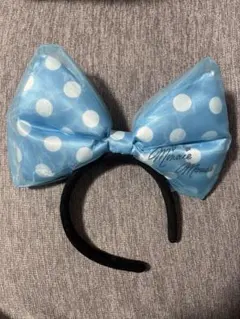 ディズニー　カチューシャ　リボン　水色