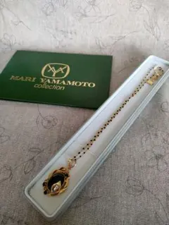 美品 マーゴ・モリソン パール 天然石 ロングネックレス 付属品完備 
