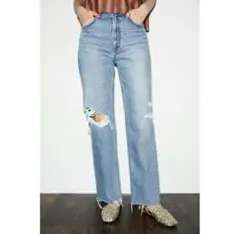 MOUSSY マウジー デニム HW CLASH CROP STRAIGHT