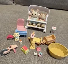 シルバニアファミリー 赤ちゃん 2体セット ベビーカー 汽車 小物 まとめ売り