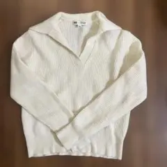 ユニクロ　 コントワー・デ・コトニエコラボ プレミアムラムポロセーター　Lサイズ