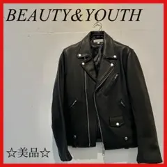 BEAUTY&YOUTH レザージャケット メンズ　ダブルライダース　羊革