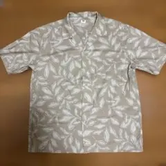 【美品】UNIQLO オープンカラーシャツ　メンズLサイズのサムネイル