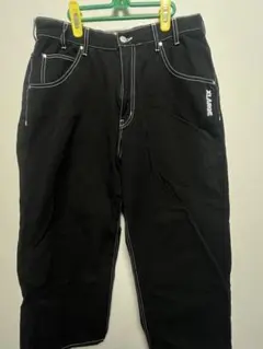 XLARGEブラック ワークパンツ ホワイトステッチ