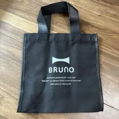 《美品》BRUNO ロゴ入り エコバッグ ブラック　コンパクトサイズのサムネイル