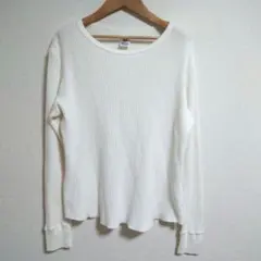 日本製 DENIME サーマル ホワイト ワッフル ヘビー