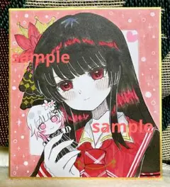 手描き　 アナログ　魔法少女ノ魔女裁判 二階堂ヒロ　桜羽エマ　まのさば