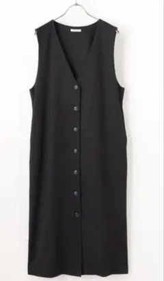 GLACIER Ｖネック釦使いジャンスカ