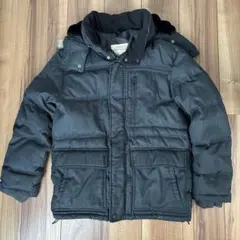 ダークグレー ダウンジャケット フード付き