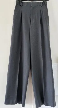 ma couleur ワイドパンツ チャコールグレー