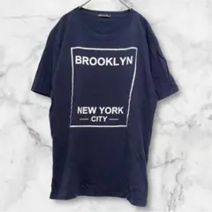 Barccldas Tシャツ ロゴ入りネイビー　綿100% LL 大きいサイズ