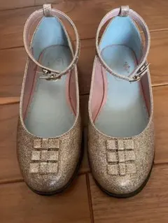 TOCCA ゴールド グリッター ストラップ付き シューズ　19センチ