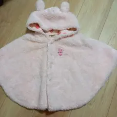 《美品》HOT BISCUITS　冬用ポンチョ(ピンク)