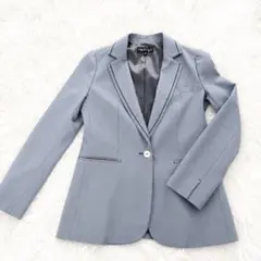 限定値下げ✨　INDIVI リネン混　38 M ブルーグレー スーツ　ジャケット