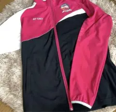 YONEX ジップアップジャケット Lサイズ ピンク/黒
