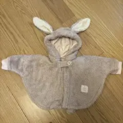 mocmor ウサギ耳 フリースポンチョ　80㎝