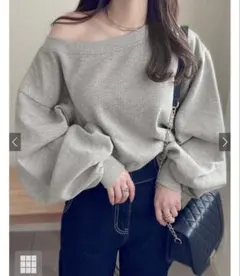 グレイル　オフショルダースウェットトップス【pm392】