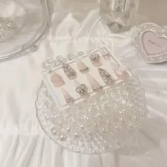 ネイルチップ　ちゅるん　ピンク　スナ系　ワンホン　フレンチガーリー 推しネイル