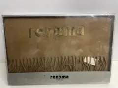 renoma PARIS マフラー ロゴ刺繍 ブラウン 未使用