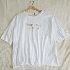 【eur3】エウルキューブ ドロップショルダーロゴTシャツ 大きめ 1のサムネイル