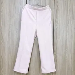 ピンク フレアパンツ ゴムウエスト M