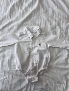 babyGap ベビーギャップ くま刺繍 シャツ ボディシャツ 6-12m 70