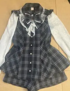 Secret Honey シークレットハニー セットアップ 黒色 チェック 長袖