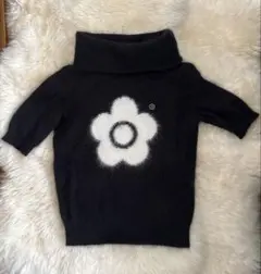 MARY QUANT デイジー 半袖ニットセーター